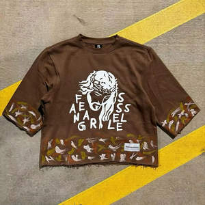 Camiseta Corta Oversize de Nuevo Diseño con Estampado Serigrafiado, Lavado Mineral, 100% Algodón de Alto Gramaje - Product Image 6
