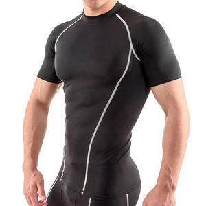 Haut de sport à manches courtes pour homme - Tissu respirant et anti-transpiration - T-shirt d'entraînement coupe athlétique - Product Image 3