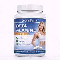 Lyonsbarry Bêta-alanine Isolat de protéines de lactosérum 90% 500mg Capsules pour adultes Croissance musculaire Force Récupération Soutien Protéines riches