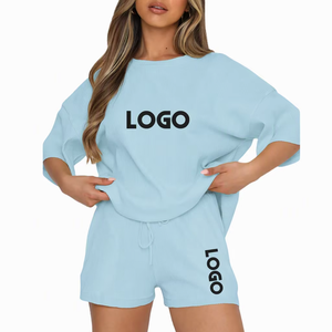Women's 2 Piece Pink Velvet Hooded Sports <b>Set</b> With Rhinestone Lettering <b>Short</b> Sleeve Crop <b>Top</b> <b>And</b> Above Knee <b>Shorts</b> Spring - Product Image 6