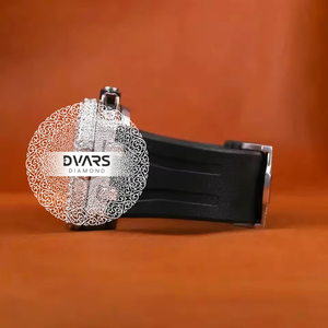 Reloj de Pulsera Corporativo de Cuarzo, Aleación Premium, Resistente al Agua, Cristal de Zafiro, D Color VVS1, Diamante Moissanita, Ejecutivo, de Lujo - Product Image 3