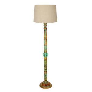 Antique Wooden Floor <b>Lamp</b> Wholesale Living Room Night <b>Lamp</b> Manufacturer Custom <b>Beige</b> Shade <b>Lamp</b> OEM ODM Bulk Antique Wooden <b>Lamp</b> - Product Image 1