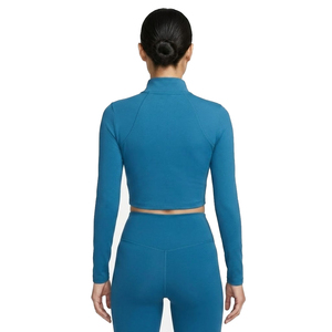 Chaqueta Corta Deportiva para Mujer, Manga Larga, Color Sólido, Cuello Alto, Tejido de Punto, Spandex, Poliéster, Compresión, Cierre de Cremallera, para Entrenamiento - Product Image 2