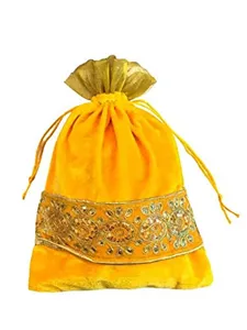 Beautiful Handmade With Traditional Bohemian Gota Pati Worked Potli Bag Embroidered Fore Woman Ethnic Party Wholesale Bag - Product Image 1