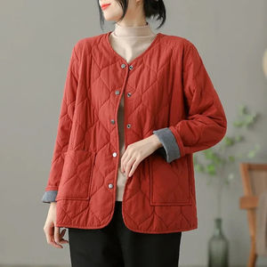 Chaqueta Acolchada para Mujer, Color Sólido, Cuello en V, Manga Larga, Relleno de Poliéster, para Otoño e Invierno, Estilo Burbuja, Personalizable al por Mayor - Product Image 4