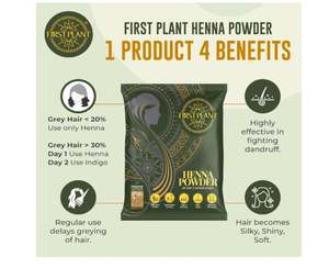 Poudre de henné premium du Rajasthan |   Henné en poudre 100% biologique et soins capillaires I Henné certifié GI directement des fermes (350 g) - Product Image 4