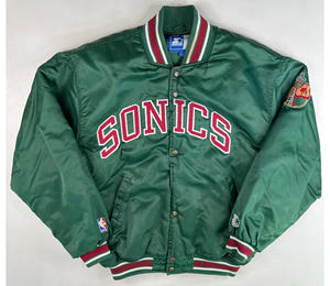 Custom College Embroidered Satin <b>Reversible</b> Bomber <b>Jacket</b> for Men-Waterproof Breathable Quick Dry Eco-Friendly with Custom Color - Product Image 1