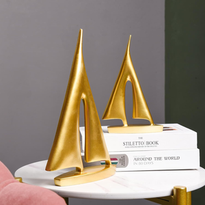Modern Sailboat Sculpture <b>Decorative</b> Home Accent for Living Room Office <b>Table</b> Shelf Display and Coastal Theme <b>Decoration</b> - Product Image 6