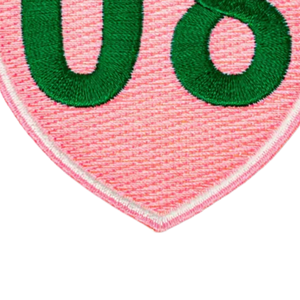 Pink and Green 08 Interstate Embroidered Patch Shield Shape Applique <b>Badge</b> for Jackets Hoodies Backpacks and Hats Wear - Product Image 4