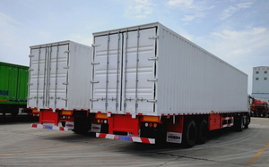 3 Axles 45ft 53ft Dry <b>Van</b> Semi Trailer Iron Cargo <b>Box</b> Container for Bulk Goods Transport Truck Trailer - Product Image 6