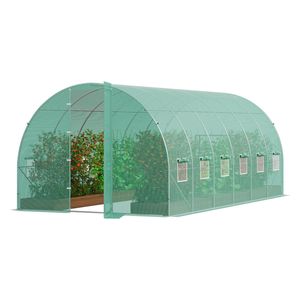 Serra a tunnel piccola 19.4x9.7x7.4 piedi in PVC con telaio in acciaio zincato per piante - Product Image 3