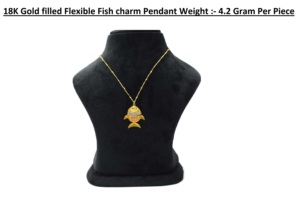 Collar con Colgante de Pez Flexible de Latón Chapado en Oro de 18K con Circonita, Estilo Bohemio para Mujeres y Hombres, Unisex - Product Image 5