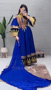 Customized Afghan Kuchi <b>Dress</b> Women Heavy Embroidery Silk Fabric Afghan <b>Dress</b> Knee-Length Long Sleeves Breathable Casual <b>Dress</b> - Product Image 2