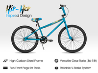 Vélo BMX personnalisé JOYKIE HILAND 20-26 pouces, cadre en acier haute teneur en carbone, plusieurs couleurs, style libre, vélo à une vitesse, 90% SKD