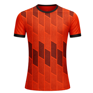 Camiseta de Fútbol Lyon Naranja y Negra, Ligera, Transpirable, que Absorbe la Humedad, Uniforme Deportivo para Entrenamiento - Product Image 2