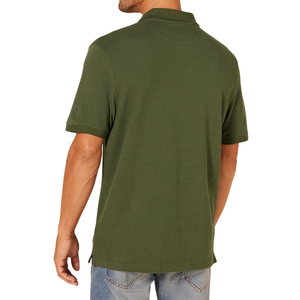 Men's High Quality Anti-Wrinkle Knitted 100% Cotton Quick-dry Breathable Casual Short Sleeve Solid Blank Design Custom Shirts - Product Image 2