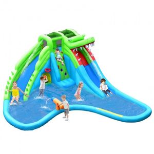 Casa de Brinco Inflable 7 en 1 con Toboganes de Agua y Piscina para Niños, Actividad al Aire Libre con Diversión Acuática - Product Image 1