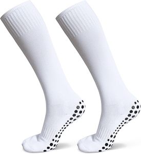 Custom Knitted <b>Polyester</b>/Nylon Eco-Friendly Breathable Adult Sports <b>Socks</b> with Grip for Soccer Basketball & More Anti-Slip <b>Socks</b> - Product Image 2