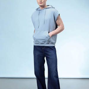 Sudadera sin Mangas para Hombre, 100% Algodón, Secado Rápido, Transpirable, para Fitness al Aire Libre, Gimnasio, Entrenamiento, Running - Product Image 5