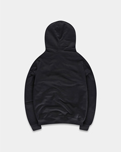 Sweat-shirt à capuche noir surdimensionné pour homme, 100% coton French Terry, coupe décontractée, avec poche, style streetwear automne-hiver - Product Image 4