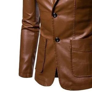 Chaqueta Blazer de Cuero para Hombre de Primera Calidad, Último Estilo, Precio Accesible, Venta Caliente, Logotipo/Colores Personalizados - Product Image 2