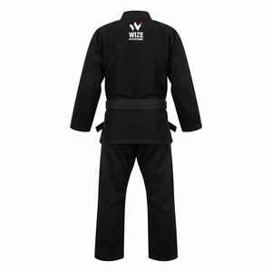 Kimono de BJJ unisex para adultos, 100% algodón, uniforme de artes marciales, diseño de logotipo frontal duradero, color granate. - Product Image 2