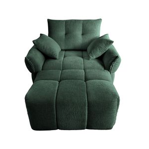Poltrona Ergonomica Moderna Singola per Soggiorno con Cuscini ad Alta Resilienza, Facile Montaggio, Divano Ottomano - Product Image 4