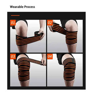 Genouillère Élastique Rouge Unie de Compression pour Hommes et Femmes – Idéale pour le Sport et le Fitness - Product Image 5