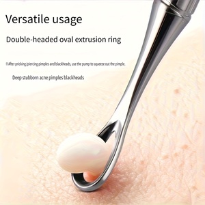 Aiguille extractrice de points noirs, outil d'extraction d'acné pour le visage, en acier inoxydable, pointe de précision avec tube de protection - Product Image 4