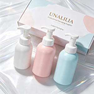 Bouteilles rondes en PE de 300 ml et 500 ml avec pompe à mousse pour savon pour les mains, gel douche, mousse pour le visage, vente en gros - Product Image 4