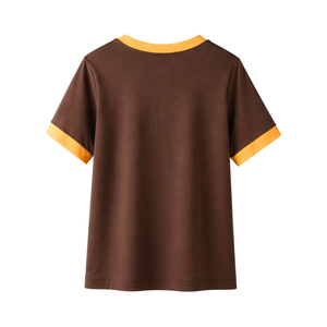 Conjunto de 2 Piezas para Mujer, Camiseta de Manga Corta con Bolsillo y Pantalones Cortos, Tejido de Punto, Corte Holgado, Cuello Redondo, Color Sólido, Primavera Verano - Product Image 2