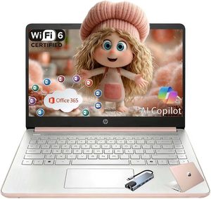 โน้ตบุ๊ก New H/P Stream 14 สำหรับนักเรียนและธุรกิจ ระบบปฏิบัติการ Windows 11 พร้อม Microsoft Office 365 Copilot AI แรม 8GB หน่วยความจำ 128GB UFS ชิปประมวลผล Intel N150 (Quad-core) - Product Image 1