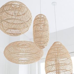 Bulk Contemporary Rattan Bamboo Lampshade Handwoven <b>Light</b> <b>Cover</b> Vietnam Production by VIFARMEX - Product Image 1