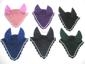 Masque anti-mouches pour chevaux léger et personnalisé OEM Bug Shield avec couverture du nez et des oreilles pour le spectacle Horse Fly Veil - Product Image 3