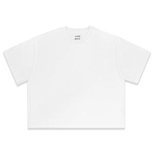 เสื้อยืดทรงบ็อกซี่แบบดรอปโชว์เดอร์สำหรับผู้ชาย เสื้อยืดคอกลมมีซิปพร้อมลายกราฟิก ผ้าถักลายเรียบสำหรับเด็กผู้ชาย - Product Image 1