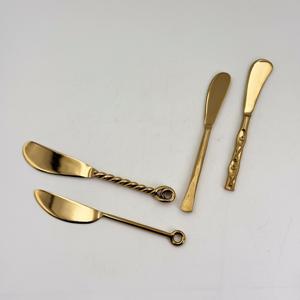 Ensemble de couverts à fromage en acier inoxydable, design moderne torsadé et manche varié, pour enfants et mariages, passe au lave-vaisselle - Product Image 6