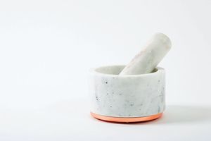 Kitchen Tool Marble Mortar And Pestle For Grinding Spices Herbs <b>Garlic</b> And Making <b>Fresh</b> Food Easily - Product Image 2