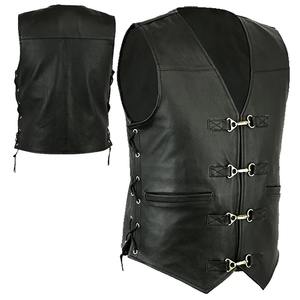 Gilet en cuir véritable de qualité supérieure pour homme, noir, style motard, vintage, respirant, gilet d'hiver, plusieurs fermetures éclair, durable - Product Image 4