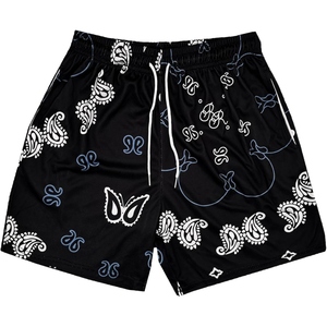 Shorts de basket-ball pour hommes en maille à motif paisley, inspirés des bandanas, respirants, pour la salle de sport et l'entraînement estival - Product Image 4