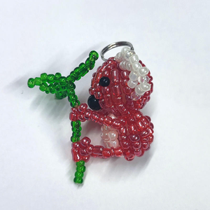 Sloth Crystal Beaded Finish Huggie Fresh and <b>Sweet</b> Beaded Hand-woven Finished Product Cartoon Car Pendant Hanging - Product Image 3