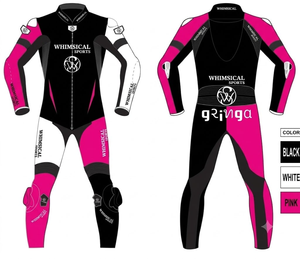 Professional Track Racing JumpSuit/Traje Made to Measure Cowhide/Kangaroo Leather With Level 2 Protection - Product Image 1