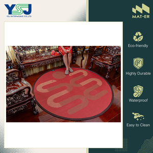 Alfombras Redondas de Diseño Elegante, Excelente Durabilidad, Impermeables y Fáciles de Limpiar, Alfombra/Alfombrilla de Plástico 100% Polipropileno para Picnic - Product Image 4