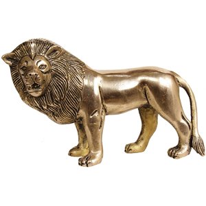 Sculpture de lion faite à la main «Le roi de la forêt» fabriquée à la main en Inde - Product Image 1
