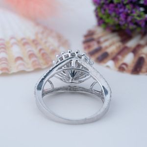 Anillo de Plata de Ley 925 con Moissanita, Anillo Doble, Hermosa Joyería de Plata de Ley, Anillo de Joyería para Mujer - Product Image 4