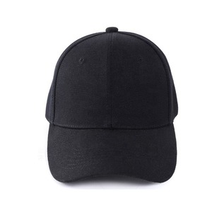 Unisex Black 6-Panel Baseball Cap Adjustable Fitted Solid Cotton <b>Yarn</b> Casual Hat for Adults Four Seasons Wear - Product Image 5