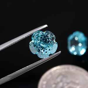 โทแพซสีฟ้าธรรมชาติทรงลูกแพร์ขนาด 12 มม. สำหรับทำเครื่องประดับคุณภาพสูง - Product Image 1