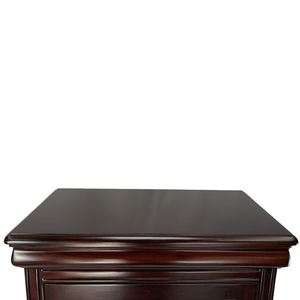 Buffet d'appoint à une porte en acajou massif, reproduction de style antique, fait main, avec étagères et porte vitrée, pour usage intérieur - Product Image 6
