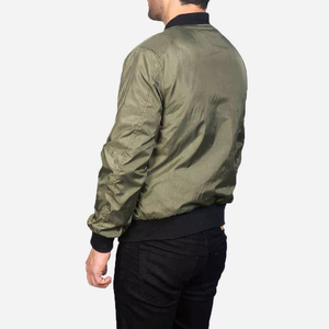 Men's Winter Bomber Jacket Canvas <b>Stand</b> Collar Front Logo Windproof Waterproof Breathable Anti-Bacterial Streetwear Casual - Product Image 4