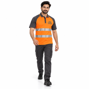 เสื้อโปโลสะท้อนแสงโพลีเอสเตอร์แบบ Hi-Visibility สำหรับผู้บริหารงานก่อสร้าง ได้รับการรับรองมาตรฐาน CE มีไซส์ใหญ่พิเศษ - Product Image 2