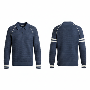 Fabricante de Ropa Personalizada, Camisetas Polo de Punto de Color Liso con Puños Acanalados, Cuello Camisero, Corte Relajado - Product Image 3